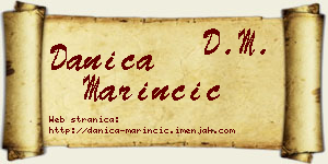 Danica Marinčić vizit kartica